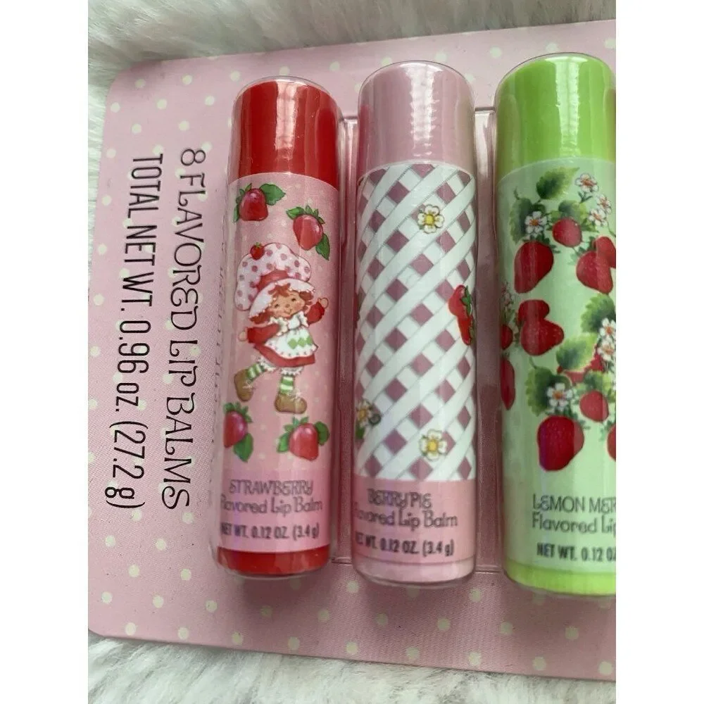 8 Pack Strawberry Shortcake Flavored Lip‎ Balms Lemon Meringue Cake Batter NEW